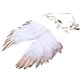 chinatera Newborn Angel Feather Wings Photography Props with Crystal Leaves Headband (Gold