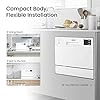 COMFEE-Table-Top-Compact-Dishwasher-TD602E-W-Mini-Dishwasher-with-6-Place-Settings-6-Programmes-LED-Display-Delay-Start-and-Off-peak-Wash-Function-White COMFEE' KWH-TD602E-W Freestanding Compact Dishwasher, LED display, 6.5 liters, White, Noise level: decibels 47