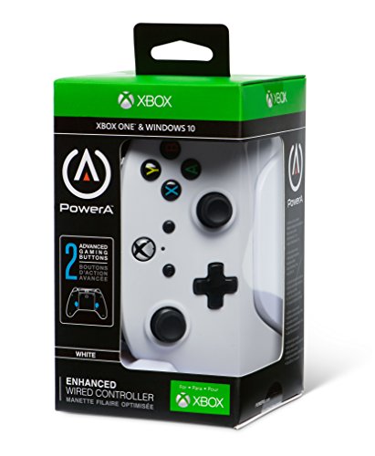 PowerA Enhanced Wired Controller for Xbox One - White, Gamepad, Wired Video Game Controller, Gaming Controller, Xbox One, Works with Xbox Series X|S