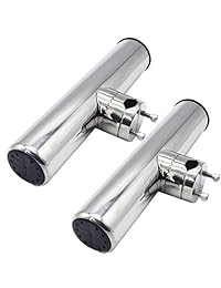 x haibei 2 Marino caña de pescar Titular abrazadera de acero inoxidable para rail Mount 7 8" a 1"