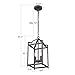 Emliviar 2-Light Lantern Pendant Light, Foyer Chandelier Hanging Light Fixture, Oil Rubbed Bronze Finish, P3038-2