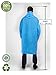 Portable Rain Poncho, Unisex Rain Jacket Hood and Pockets - Blue