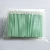 cleanmo Microfiber Cleaning Swabs, Small Head with Double Layer,for gun cleaning ,100 pcs/bag, Effective Cleaning for Thin Groove Space