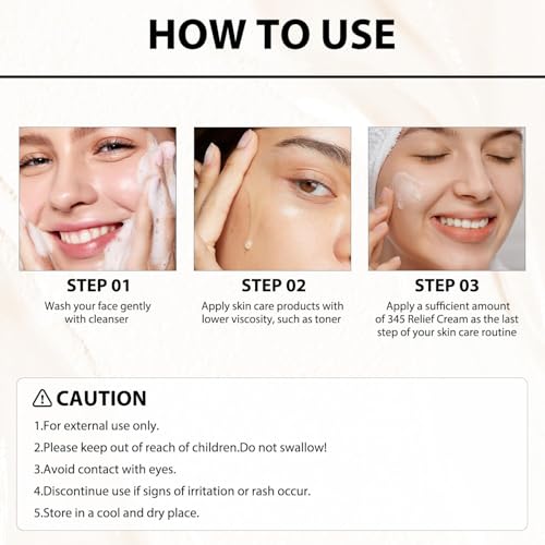 YOOJ® 2 Pcs 345 Relief Cream, Soothing Recovery & Moisture Daily Face Moisturizer, Korean Soothing Moisturizer, 345 Repair Barrier Cream for All Skin Types (50ml/1.69floz)