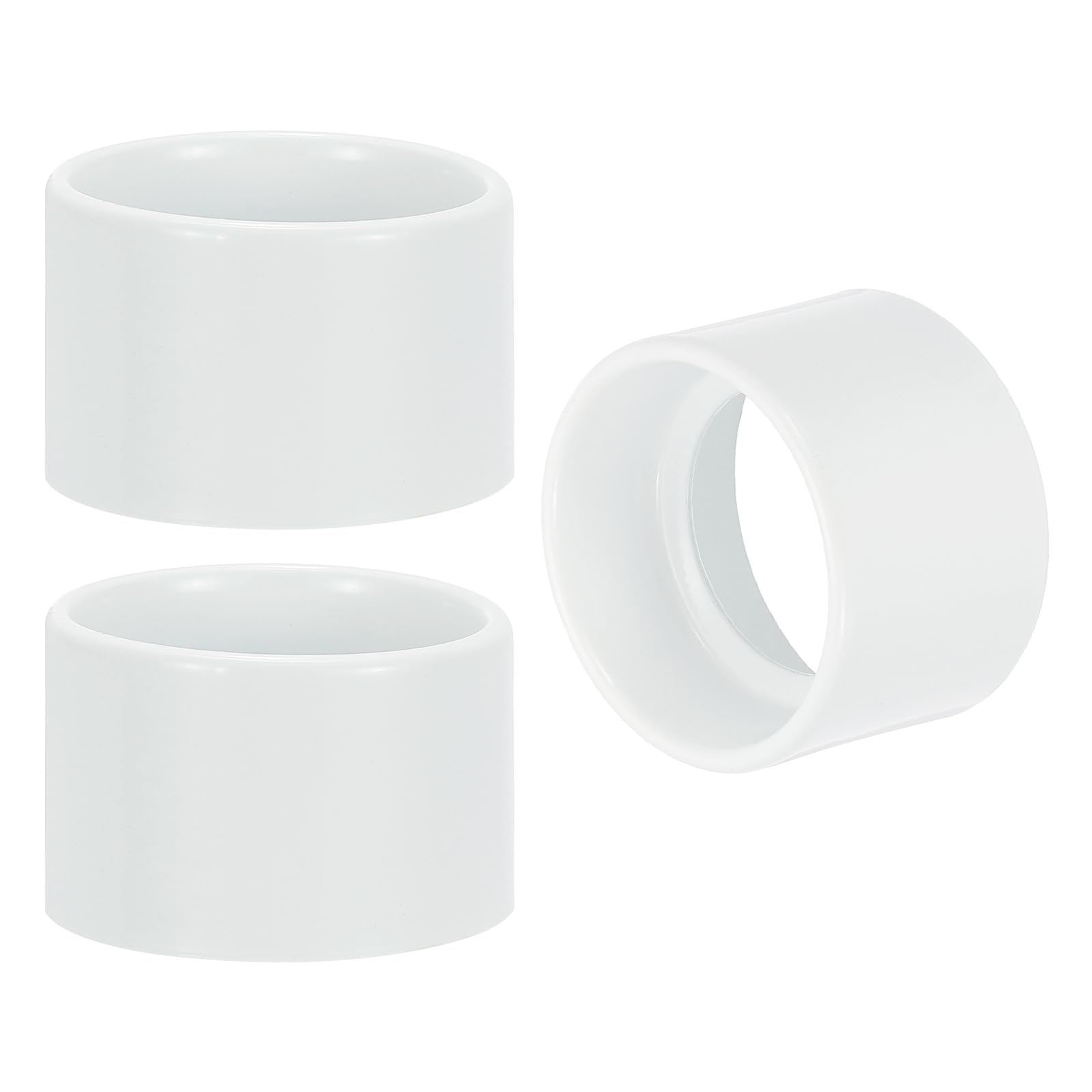 PATIKIL Light Socket Shade Ring, 3pcs E26 E27 Medium Base Metal Sockets Lock Ceramic/Porcelain Sockets with Thread Diameter 1-1/2 Inches for Hanging Lamp Holder, White 35mm / 1.38"