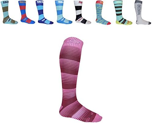 Bonfire Sport Premium Snowboard Socks / Ski Socks Unisex ✓ Performance Winter Sport Socks with Reinforced Compression Arch (BFS 113, L/XL)