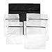 Mesh Wash Delicate Laundry Bag Set for Garment and Bra with Zipper 1x Black and 4x White Hippih