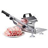 Manual Frozen Meat Slicer, befen Stainless Steel Meat Cutter Beef Mutton Roll Meat Food Slicer Slicing Machine for Home Cooking Kit of Hot Pot Shabu Shabu