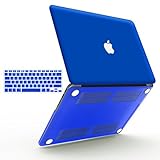 iBenzer Basic Soft-Touch Series Plastic Hard Case & Keyboard Cover for Apple Old Macbook Pro 13-inch 13” with Retina Display A1425/1502 (Royal Blue)