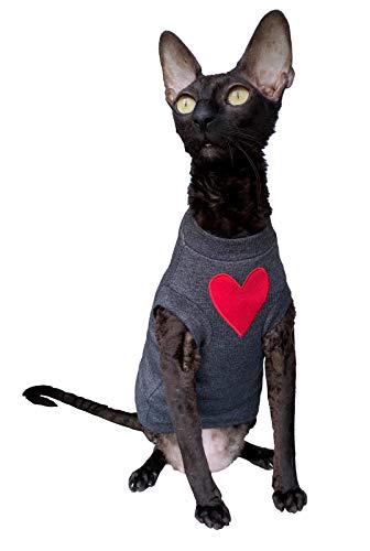 Kotomoda Cat's T-shirt I love you Dark grey (S)