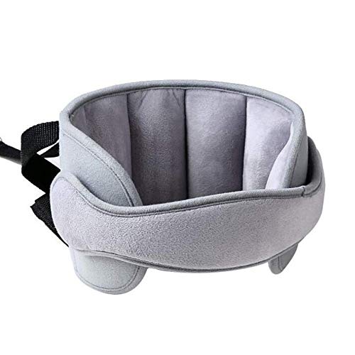 StoHua Baby Car Seat Head Support Band - Child Neck Relief Safe Sleep Positioner Toddler Car Seat Sleep Nap Aid Holder Band, Grey - Thumbnail 7