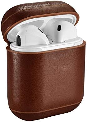 Longshow Headset Case - for Apple AirPods Genuine Leather Headset Case Protective Bag Cover Charging (Not Headset)