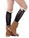 Dimore Over the Knee Antique Crochet Cable Lace and Button Thigh Thin High Boot Socks with Lace Trim Black
