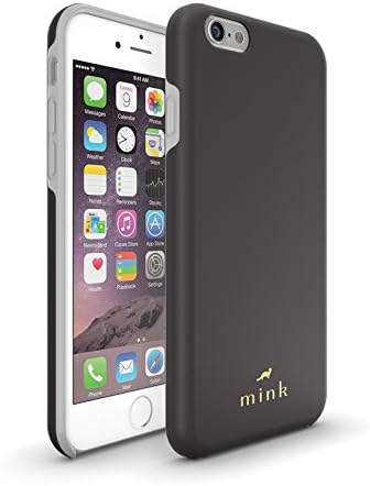 iPhone 6 Protective Phone Case from Mink - Madison Series - Soft-Touch Coating. Detachable Hard Rubber Inner Liner - Slim, Sturdy, Lightweight and Beautiful - Black and Cool Gray