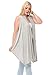 Pastel by Vivienne Women's Asymetric Open Front Vest XXX-Large Heather Grey