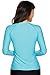 CharmLeaks Women Uv Sun Shirt Rash Guard Swimwear Long Sleeve Swim Shirt L Aqua