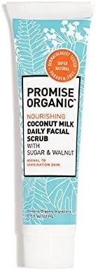 Promise Organic Nourishing Coconut Milk Daily Facial Scrub w/ Walnuts &amp; Sugar 0.75 oz