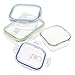 BAKHUK Glass Food Storage Containers Bowls with Lids - 16pcs BPA Free Airtight Lunch Meal Prep Containers - Small and Large Round&Square Soup Containers