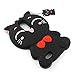 Mulafnxal Black Lucky Cat Case for LG Aristo 2,3D Soft Silicone Tribute Dynasty/K8 2018 2017//K4 2017 MS210n Cases,Cute Kids Girls Cartoon Cover,Kawaii Animal Character Rubber Protector for LG Phoenix