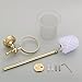 Leyden Wall Mount Bathroom Ti-PVD Gold Finish Brass Material Toilet Brush Holder