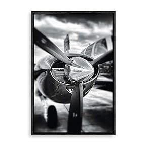 Framed Aviation Machinery Home Artwork for Living Room Bedroom