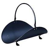Fireplace Log Holder Indoor Black Hearth Fireset Birch Wood Holders Rack Firewood Carrier Tools Covers Fire Wood Basket Container Sets Metal Tool Set By Ash Bucket and Carrying Bag Amagabeli