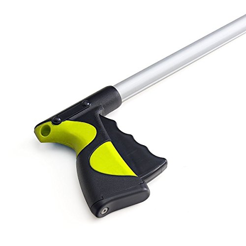 2 Pack - Reacher Grabber Pick up Tool, 32" Foldable Lightweight Long Duty Mobility Aid, Extender Gripper Tool, Claw Trash Garbage Picker (Yellow and Blue)