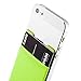 Sinjimoru Basic Cell Phone Wallet Stick on, Phone Card Holder for Back of Phone Functioning as Adhesive iPhone Wallet & iPhone Card Holder. Sinji Pouch Basic 2 Light Green