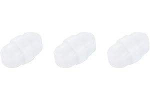 MECCANIXITY Magnetic Stirrer Mixer Stir Bar Rod 10mm(0.39") x5mm with Ring Shape PTFE Coating Magnet White for Laboratory 3Pc