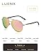 LUENX Aviator Sunglasses for Women Men Polarized Lens Trendy Sun Glasses - UV 400 Protection 60MM with Accessories Driving