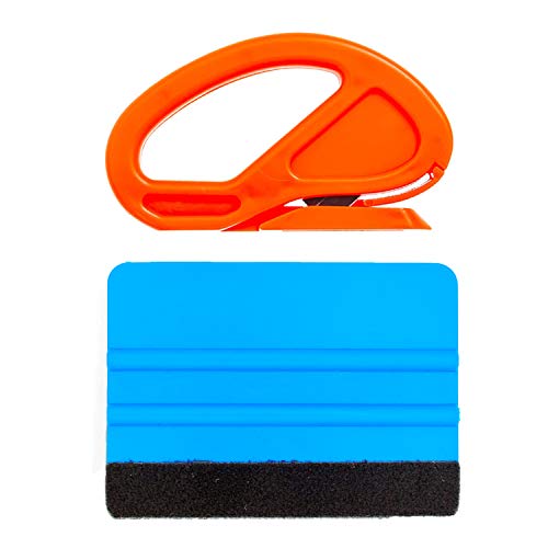 GUGUGI Vehicle Window Film Tint Application Tools Vinyl Wrap Tools Decal Applicator Wallpaper Tool with Snitty Vinyl Cutter and Felt Edge Squeegee for Car Wrapping, Window tinting