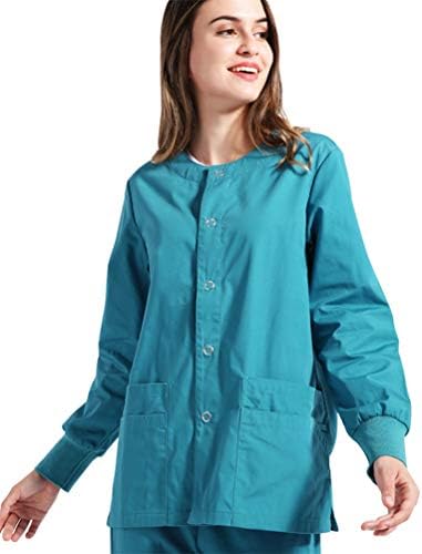 Women's Scrub Warm Up Jacket Nurse Uniform Lab Coats