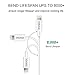 iPhone Charger, TAKAGI 3PACK 6Feet Extra Long Lightning to USB Cable Syncing Data Charging Cord for iPhone X/8 plus/8/7 plus/7/6 plus/6s/5/5s/SE/iPad and iPod (White)