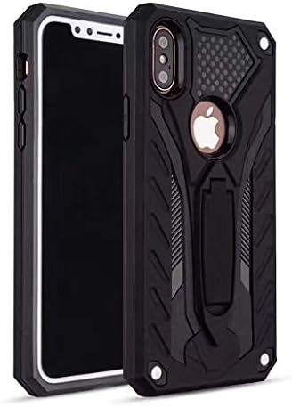 iPhone X Case Luhuanx New style Armor Case with Bracket Holster Dual Layer Anti Drop Scratch Phone Defender, iphone X case ,iphone X Armor Case iPhone 10 Case (Black)