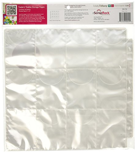 Totally-Tiffany SRSP-P44 Scrap Rack Basic Storage Page, Traders 12, 10-Pack