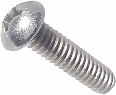 1/4-20 x 3-1/2" Round Head Machine Screws, Phillips Drive, Stainless Steel 18-8, Full Thread, Bright Finish, Machine Thread, Quantity 25