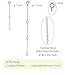 2 Pack Sterling Silver Necklace Extenders Bracelet Extenders Chain Set Adjustable Length 2