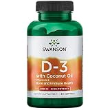 Swanson Vitamin D-3 with Coconut Oil 60 Sgels