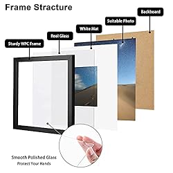 KINLINK 8x8 Picture Frames Black, Square Photo
