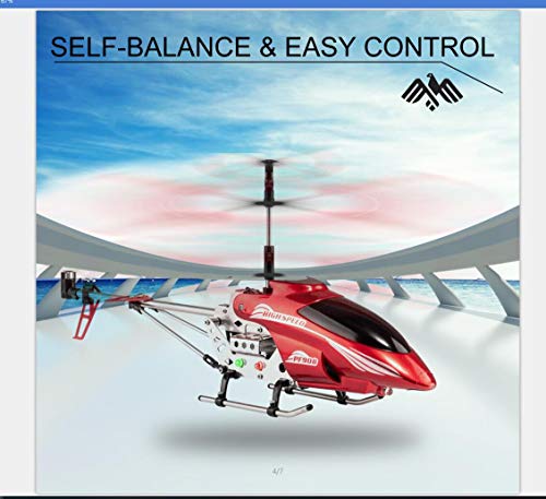 Ancesfun Mini RC Helicopter, Remote Control Helicopter with Gyro and LED Lights for Kids and Adults, 3.5 Channel, Cool Helicopter Toy Indoor & Outdoor for Plane Fans, Red - Thumbnail 4
