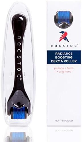 ROCSTOC Premium Micro Needle Derma Beauty Roller | .25 mm - 540 Titanium Pins | Face &amp; Body Skin Care | Cosmetic Microneedle &amp; Dermarolling @ Home