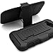 Galaxy Core Prime Case, [Belt Clip] Shockproof Heavy Duty Rugged Case With Locking Belt Swivel Clip & Kickstand For Samsung Galaxy Core Prime / Prevail 4G LTE (Black)