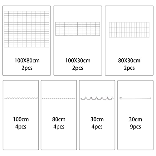 LARMNEE Gabionen 100 x 30 x 80 cm, 5er Set, Steinkorb, Steingabione, Maschenweite 10 x 5 cm, aus rostfreiem verzinktem… – Bild 8