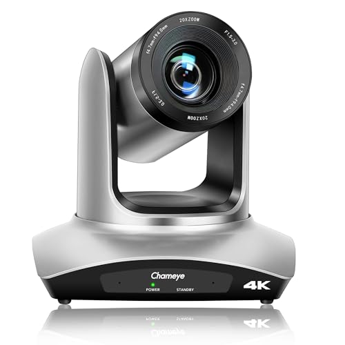 Chameye 4K PTZ Camera 20x Optical Zoom with HDMI USB3.0 LAN(IP PoE) for Live Church Worship, Video Conferencing, Educational Activities, Onsite Activities, YouTube OBS vMix Live Streaming, C420
