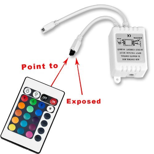 Generic 24 key Plastic IR Remote Controller for RGB 3050/3528 LED Light Strip DC 12V (White)