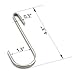 RuiLing Flat Style Premium Stainless Steel S Hook Cookware Universal Pot Rack Hooks Sturdy Hanging Hooks - Multiple uses for Kitchenware, Pots, Utensils, Plants, Towels - Set of 10