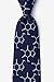 Wild Ties Caffeine Molecule Navy Blue Microfiber Tie