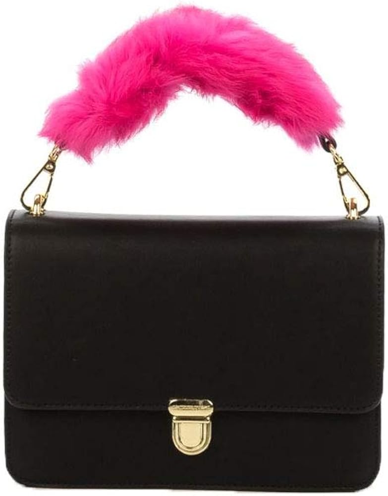 faux fur handle bag