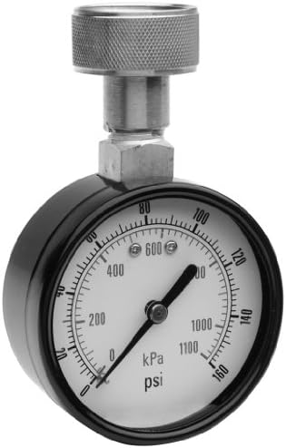 Trerice PWT122194 Water Gauge, 2.5" dial, 0 to 160 psi/kPa, 3/4" NPT Hose Bib Connection,