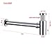 RANDOM Brass Contemporary Round Bottle P Trap 1 1/4,Basin Sink Waste Drain P Trap Kit (Chrome)